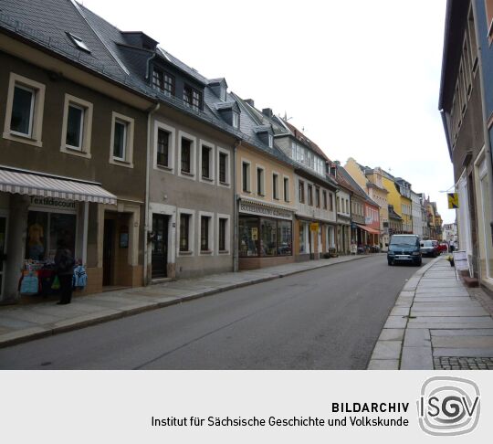 Wohn- und Geschäftshäuser in der Rochlitzer Straße in Mittweida