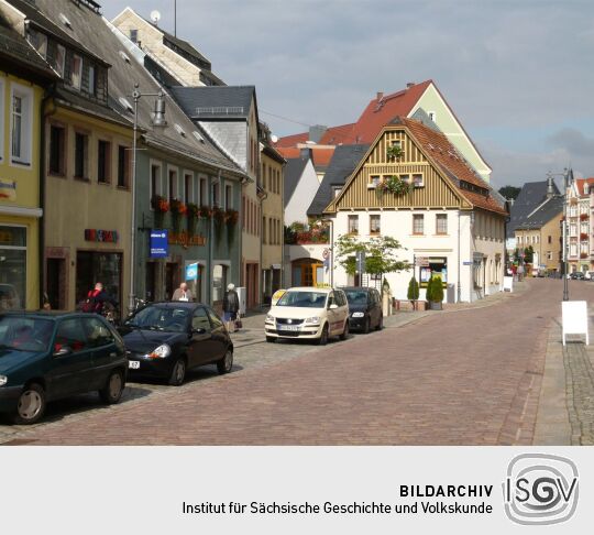 Wohn- und Geschäftshäuser in der Webergasse in Mittweida