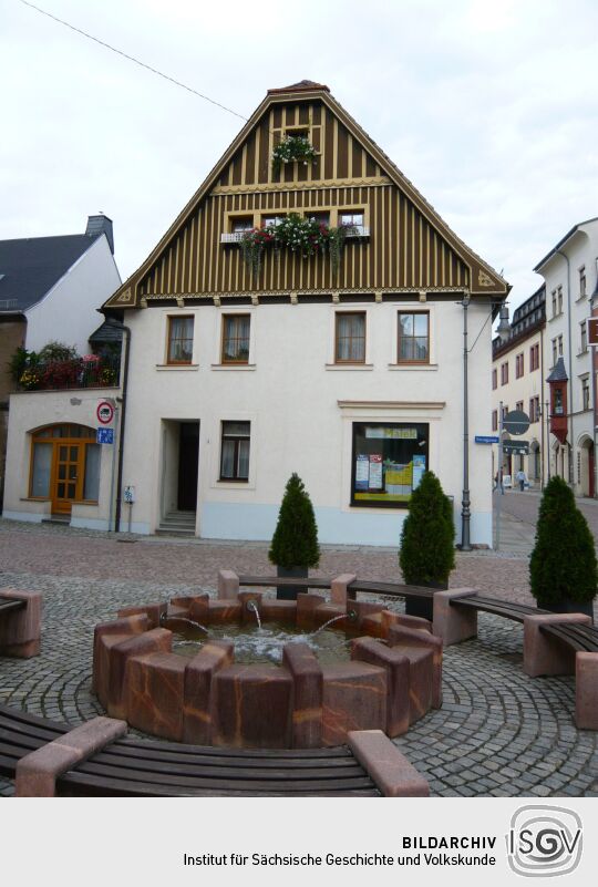 Wohn- und Geschäftshäuser in der Webergasse Ecke Frongasse in Mittweida