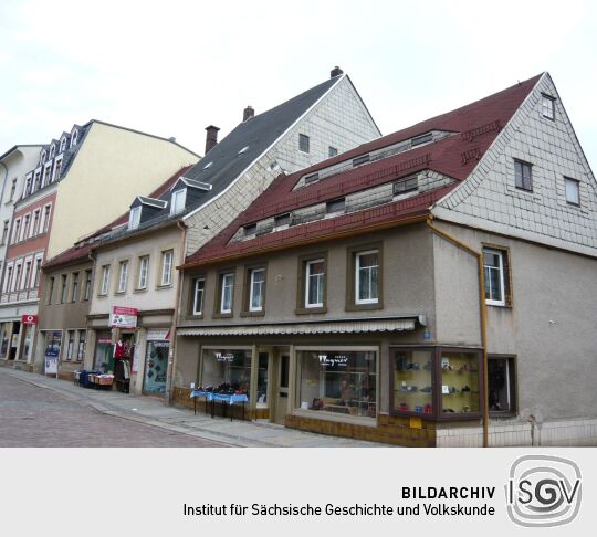 Wohn- und Geschäftshäuser in der Webergasse in Mittweida