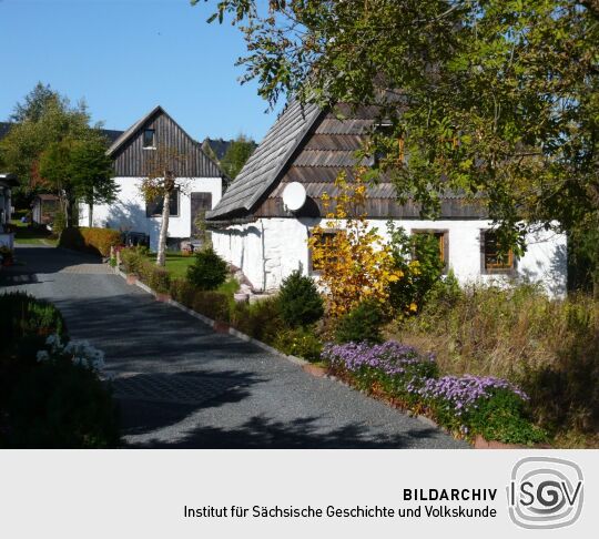 Wohnhäuser der historischen Exulantensiedlung in Georgenfeld