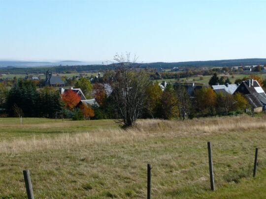 Wohnhäuser der historischen Exulantensiedlung in Georgenfeld