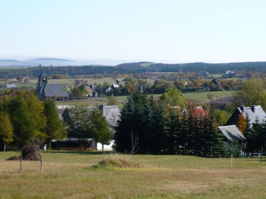 Wohnhäuser der historischen Exulantensiedlung in Georgenfeld