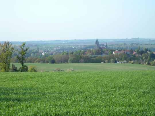 Meißen - Die Stadt um den Burgberg vom Bockwener Weg