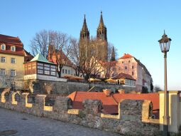 Bild: Meißen - Schlossbrücke mit Domblick