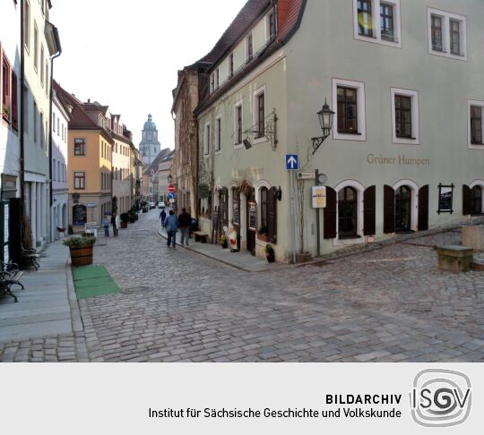 Meißen - Burgstraße vom Platz am Café Zieger