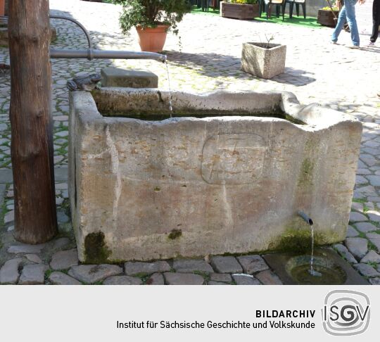 Meißen, Platz am Café Zieger (Leinewebergasse) - Brunnen von 1844