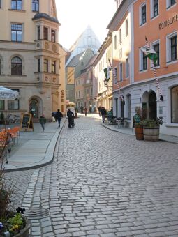 Bild: Meißen - Elbstraße vom Heinrichsplatz Richtung Markt