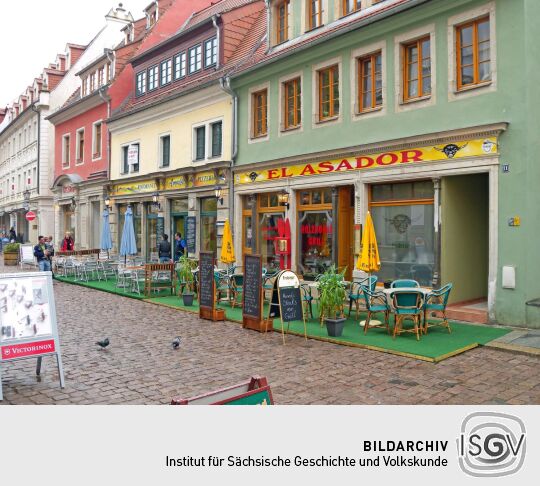 Meißen - Elbstraße von Elbe/ Uferstraße Richtung Heinrichsplatz