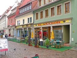 Bild: Meißen - Elbstraße von Elbe/ Uferstraße Richtung Heinrichsplatz