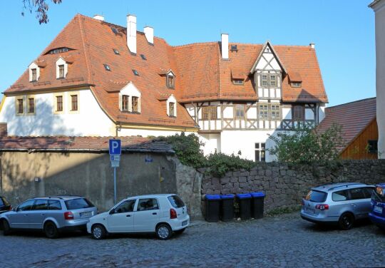 Meißen - Freiheit Nr.6 mit historischem Fachwerkerker an Hofseite