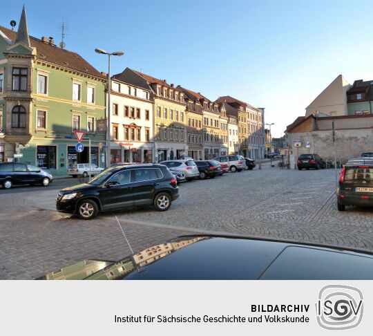 Meißen - Gerbergasse, Blick vom Kleinmarkt nach Südwest