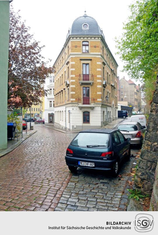 Meißen - Görnische Gasse zu Neugasse, rechts zu 'Am Steinberg'