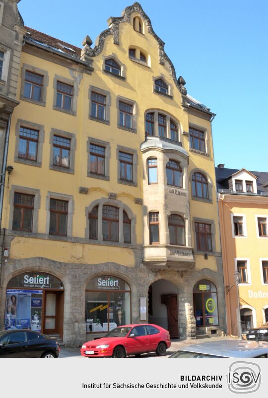 Meißen - Geschäftshaus Karl Bürkner Anno 1902 - Hahnemanns-Platz 18