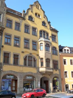 Bild: Meißen - Geschäftshaus Karl Bürkner Anno 1902 - Hahnemanns-Platz 18