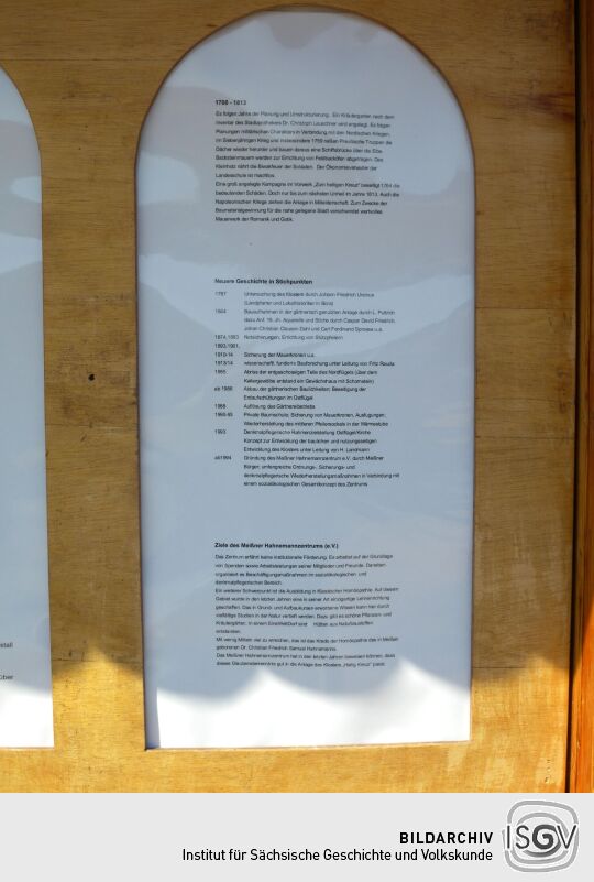 Meißen - Kloster 'Heilig Kreuz' ( Hochuferstaße ) - Infotafel 3