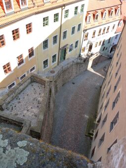 Bild: Meißen - Hohlweg von der Schlossbrücke (Schlossstufen links)