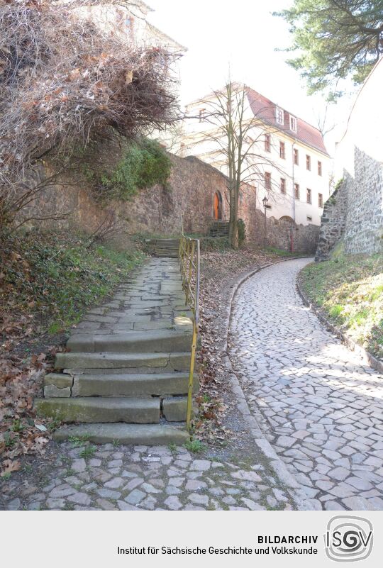 Meißen, Leinewebergasse - oberer Bogen zu Freiheit