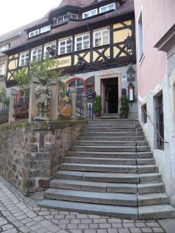 Bild: Meißen, Markt - histor. Gaststätte Vinzenz Richter