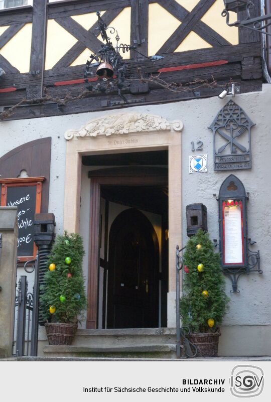 Meißen, Markt - histor. Gaststätte Vinzenz Richter