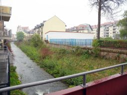 Bild: Meißen - Neumarkt mit Hinterhäusern von Neugasse 19 (Triebischbrücke)