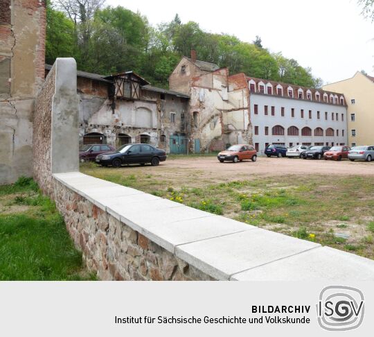 Meißen - Poststraße/ Obergasse, Fläche abgerissener Häuser