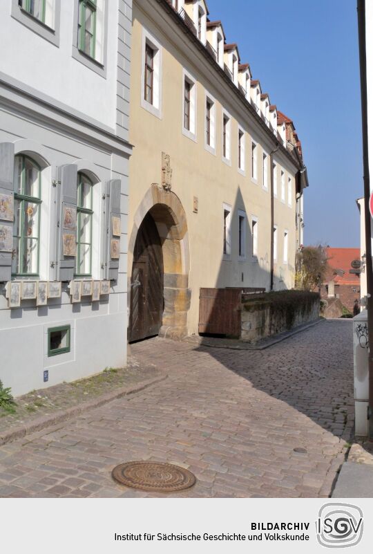Meißen - Schlossberg Nr.2, restauriert 1996 (Portalinschrift 1524)