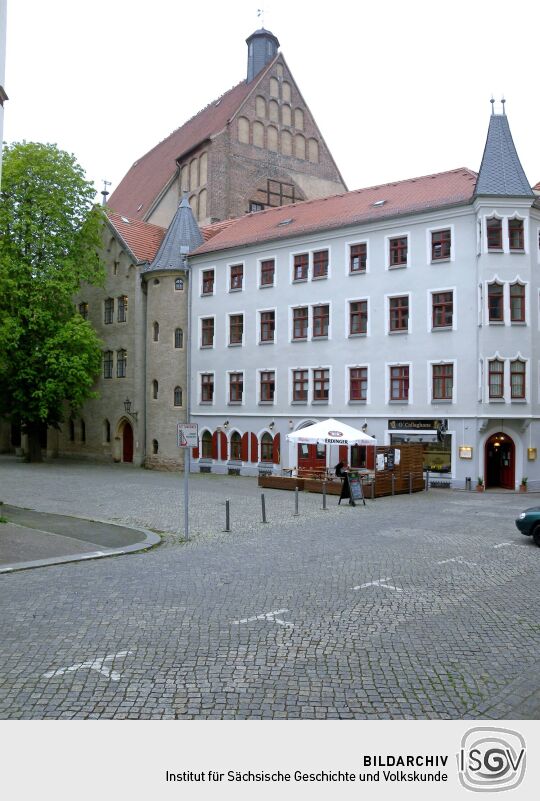 Meißen, Schulplatz - Gaststätte und Stadtmuseum (Franziskanerkirche)